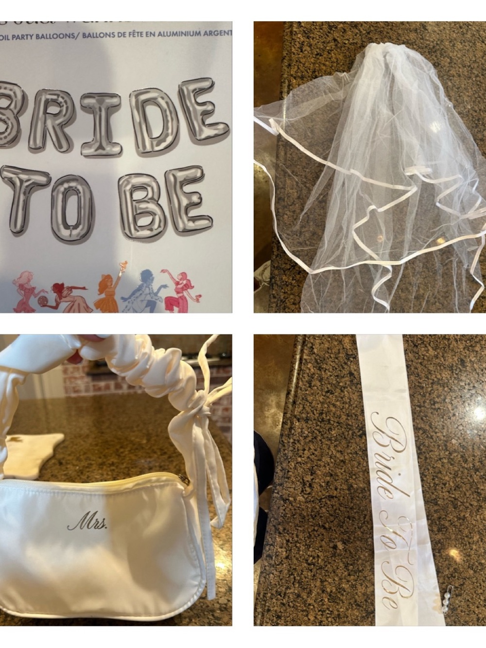 Bridal Veil, Sash & Accessory Set in White - Perfect for Bridal Parties